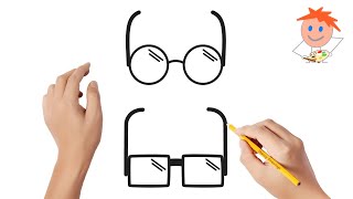 How to draw glasses | Easy drawings