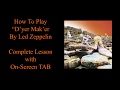 How To Play D'YER MAK'ER By Led Zeppelin. Complete lesson with on-screen TAB - Solo Included