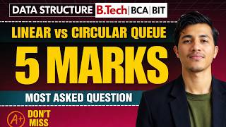 Difference between Linear queue and Circular queue ||