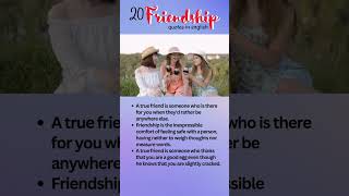 20 Friendship quotes in English