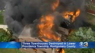 Suspect Sought After Explosions, Massive Fire Rip Through Lower Providence Township Townhouses