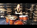 Johanna Astrid is 13 years old - testing Drum Limousine drums