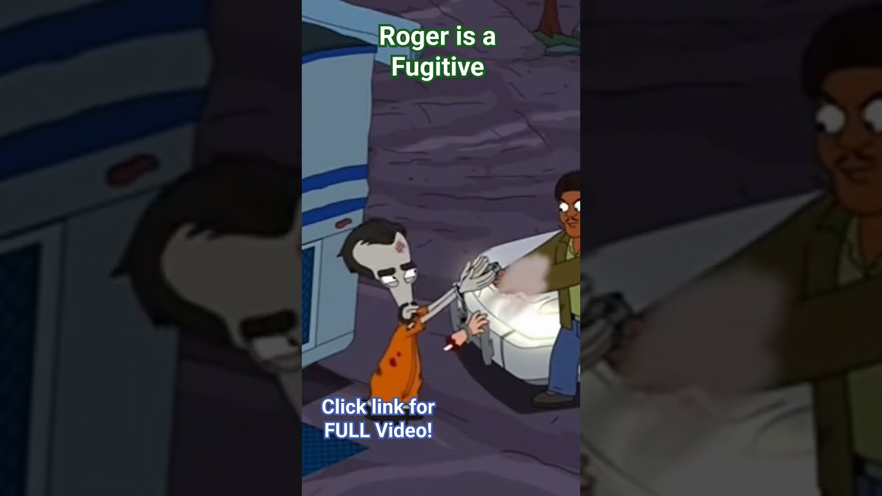 Roger's Hilarious Escape as a Fugitive American Dad! #shorts