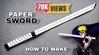 How to make a Paper Sword - Easy Paper Sword - Ninja Sword Tutorial - Paper Katana Sword