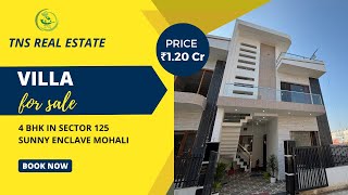 Luxury 4BHK Villa in Sector 125, Mohali | 114 Sq. Yards | Just ₹1.20 Cr!