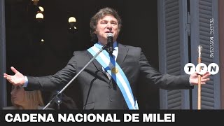 CADENA NACIONAL de JAVIER MILEI por su PRIMER AÑO de GESTIÓN - Telefe Noticias