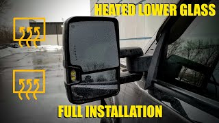 Heated Lower Glass Install - GM Tow Mirror Upgrade Kit (2015 Style Tow Mirrors)