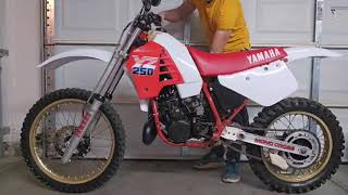 YAMAHA YZ250 1986 Start up and running