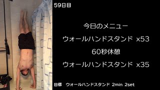 【プリズナートレーニング備忘録59日目】2022/06/08　水曜日：ハンドスタンドプッシュアップ