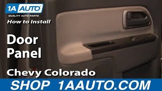 How To Remove Rear Door Panel 04-12 Chevy Colorado