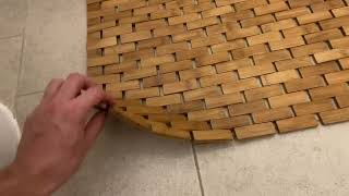 Gonioa Natural Bamboo Bath Mat, Wooden Door Mat Kitchen Floor Bath Rug Review