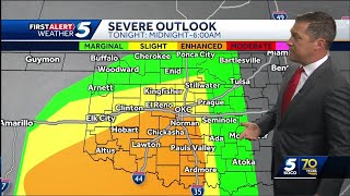 Following developing severe weather risk in Oklahoma