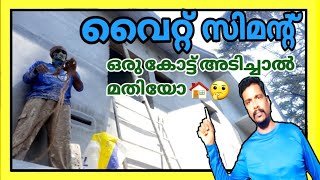 വീട് വൈറ്റ് സിമന്റ് അടിക്കണോ 🙆‍♂️ | home White wash don't apply 👀