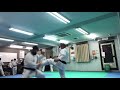 伝統流派　松濤館流　76歳の香川政義師範による刻み前蹴り　　shotkan karate osaka kagawa masayoshi mae keri