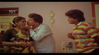 Srinath Telling His Love Story To His Son Shivarajkumar | Ade Raga Ade Hadu Kannada Movie Scene