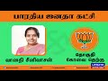 பாஜக போட்டியிடும் தொகுதி மற்றும் உத்தேச வேட்பாளர் பட்டியல் bjp gowthami update news 360