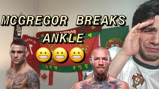 REACTING TO NASTY ANKLE BREAK CONOR MCGREGOR VS DUSTIN POIRIER  | UFC 264 REACTION HIGHLIGHTS |