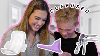 Quizzing My Boyfriend On Female Products!! Alyssa + Dallin