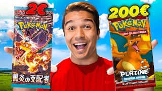 2€ vs 200€ Boosters Pokemon