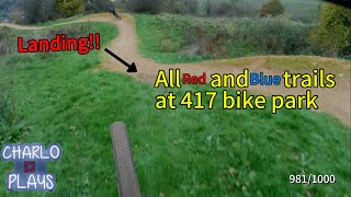 All red and blue trails at 417 bike park