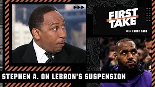 Stephen A. reacts to the LeBron & Isaiah Stewart suspensions | First Take