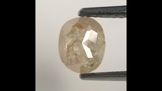 0.69 Ct Oval Shape Grey Color Natural Loose Diamond Flat Base, 6.38 mm X 5.22 mm X 2.50 mm SJ05/34