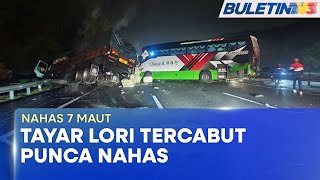 NAHAS 7 MAUT | Insiden Berpunca Daripada Tayar Lori Tercabut