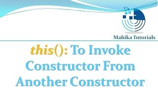 Core Java 33 - this() To Invoke Constructor From Another Constructor