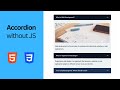 How To Create An Accordion With HTML & CSS (No JavaScript)