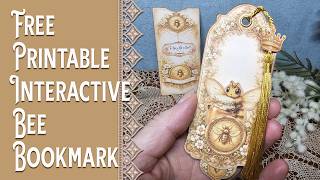 Free Printable Interactive Bee Bookmark & Wallet Tutorial