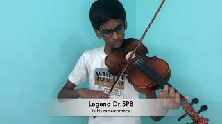 Thamarai Mele | Violin Cover | Mandram Vantha Thenralukku | B'day Tribute to SPB sir  | #Shorts |