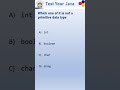 Java Data Types: Identify the Non-Primitive Type
