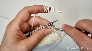 How to knit M1L (M1)