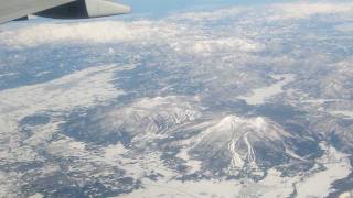 【空撮】真冬の磐梯山〜会津盆地〜飯豊連峰 【HD】