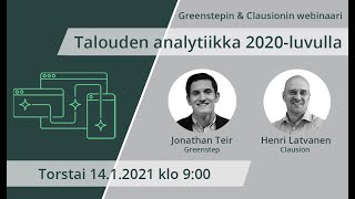 Webinaaritallenne: Talouden analytiikka 2020-luvulla, 14.1.2021