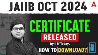 JAIIB Certificate Oct 2024 | How to Download JAIIB Certificate | JAIIB 2024 Certificate Download