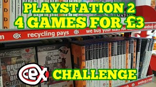 4 games for £3 playstation 2 CEX challenge! Games hunt!