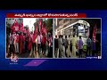 kisan morcha protest over bharat bandh at bus depos khammam v6 news