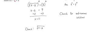 Solving Radical Equations - Problem 1