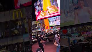 Lively Times Square at Night ~ New York City