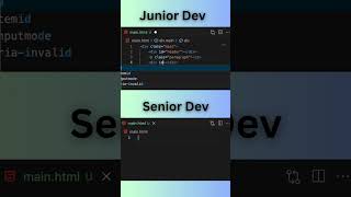 Junior vs Senior Developer #coding #frontend #programming #html #css