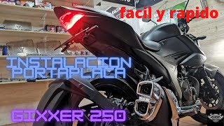 INSTALANDO PORTAPLACA GIXXER 250