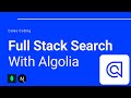 How to build a full stack search engine with Algolia, Nextjs and MongoDB | React | 2024