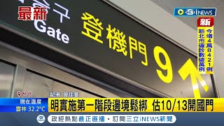 預計10/13開國門！ 明天第一階段邊境鬆綁開跑 王必勝:確診者若與入境旅客同行 快篩陰性行程照走│記者 曾佳萱 │【台灣要聞】20220928│三立iNEWS