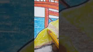 Golden Gate Bridge drawing 🌉  #shorts #shortsindiayoutube #sanfrancisco #ytshortsindia #subscribe
