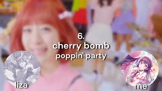 top-15 bang dream songs | me vs my friend