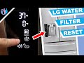 how to reset lg refrigerator water filter light