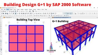 Building design (G+1) by using SAP 2000 | Civil Engineering | online course | modeling of building |