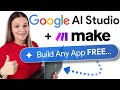 How to Build NO CODE Apps FREE with AI  🚀  ( Google AI Studio + Make.Com = Full Stack App)