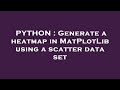 PYTHON : Generate a heatmap in MatPlotLib using a scatter data set